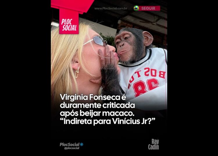 Vírginia Fonseca é detonada após postar foto beijando macaco: Indireta para Vinicius Júnior?