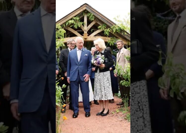 David Bekham Joins King Charless and Queen Camilla at the Chelsea Flower Show #kingcharles #royal
