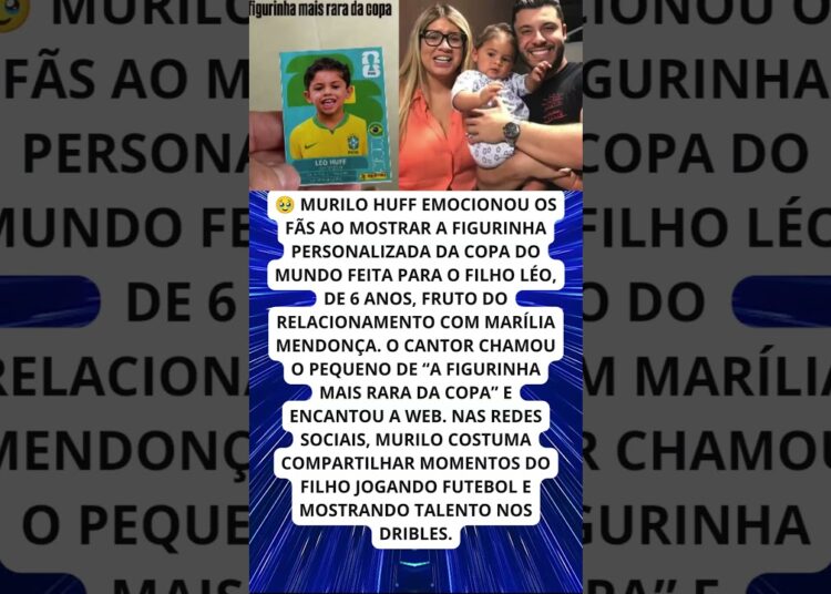 Murilo Huff emociona ao criar figurinha rara do filho com Marília!