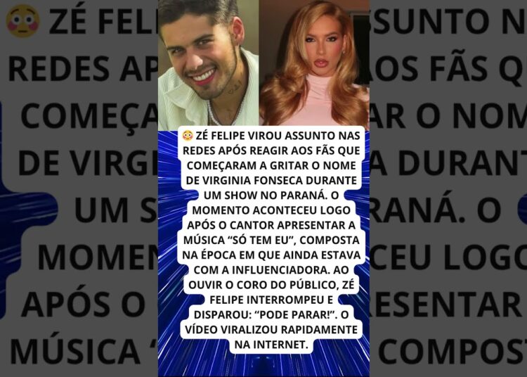 Zé Felipe reage após fãs gritarem nome de Virginia em show!