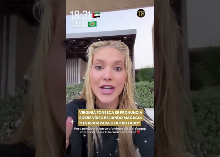 Virginia Fonseca se pronuncia sobre vídeo beijando macaco: “levaram para o outro lado”