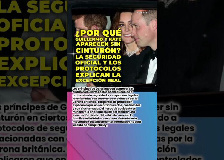 👑 ¿Por qué Guillermo y Kate aparecen sin cinturón?