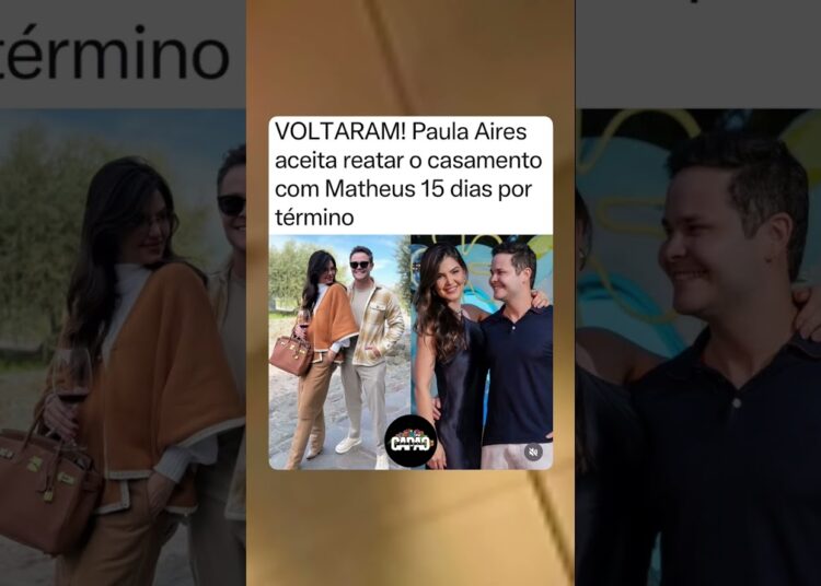 O término entre o cantor Matheus e Paula Aires parece ter ficado no passado. #fofocas #noticias