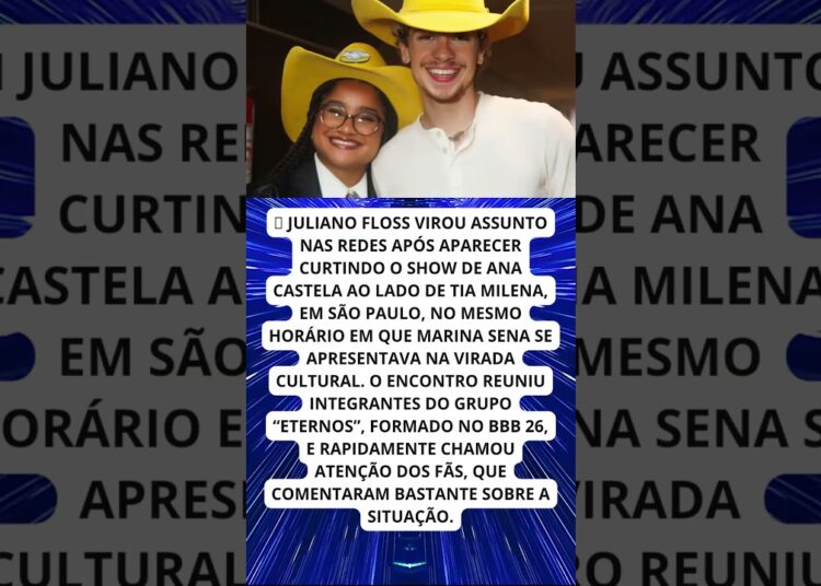 Juliano Floss curte show sem Marina Sena e web reage!