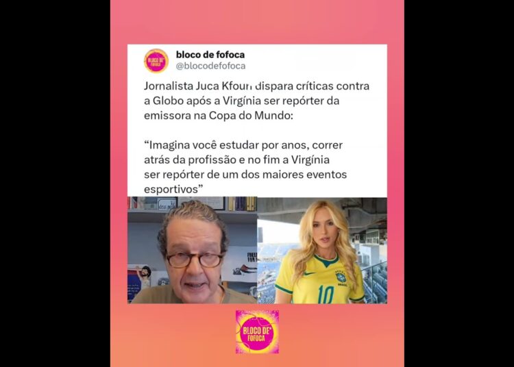 Jornalista Juca Kfouri crítica a #globo por escalar #virginia para ser repórter na copa do mundo.