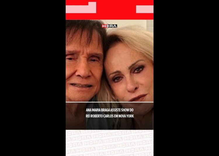 Ana Maria Braga assiste show do rei Roberto Carlos em Nova York