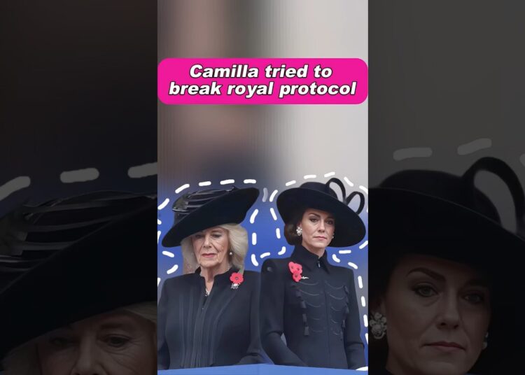 Camilla tried to break royal protocol #fyp #royal #queencamilla #katemiddleton
