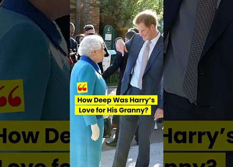 How Deep his Love for His Granny #royal #queenelizabeth #princeharry #britishroyalfamily