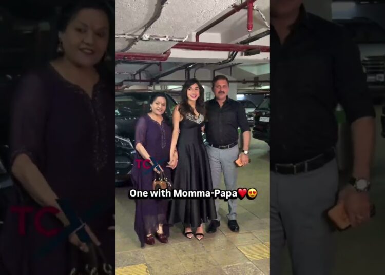 Eisha with mom & Dad Shine Bright at the Special Screening of her movie Obsess
