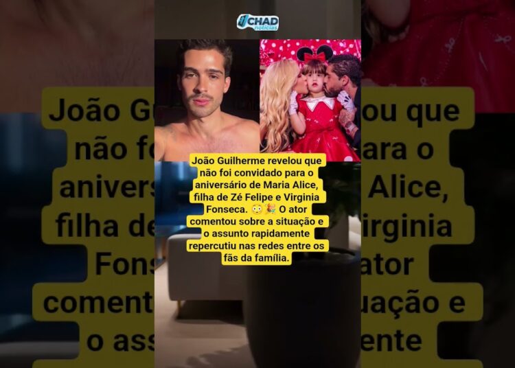 João Guilherme diz que não foi convidado para aniversário da filha de Zé Felipe e Virginia 😳🎉