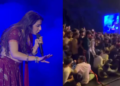 A cantora de Dhurandhar, Jasmine Sandlas, interrompe o show em Dehradun no meio do caminho após o colapso da barricada: ASSISTA