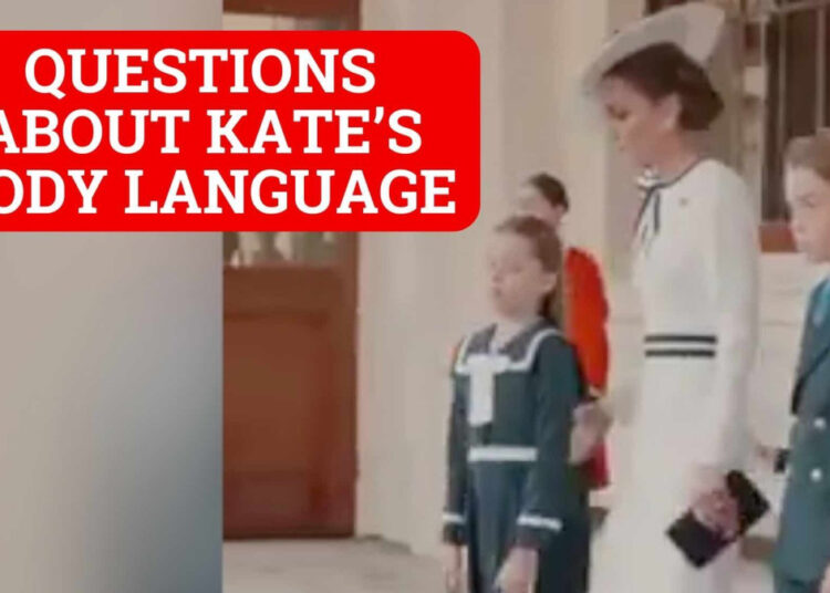 A linguagem corporal de Kate Middleton com a família levanta sobrancelhas no Royal Parade