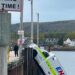 Ambulância cai do Annapolis Royal Wharf