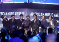 BTS recebido por fãs gritando no retorno do AMA após quatro anos