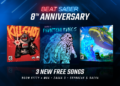 Beat Saber lança três novas músicas gratuitas em seu aniversário de oito anos