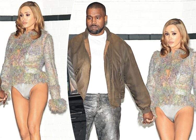 Bianca Censori dispensa calças para sair à noite com Kanye West