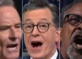 Celebridades irritadas travam o monólogo final de Stephen Colbert