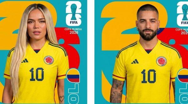 Karol G e J Balvin aparecem no álbum Panini da Copa do Mundo com um time dos sonhos colombiano