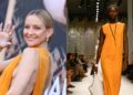 Kate Hudson usa vestido de calêndula de Tod para 'Marty, Life Is Short'