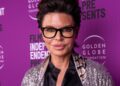 Lisa Rinna estreia transformação de cabelo loiro cacheado na estreia no tapete vermelho