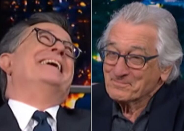 Robert De Niro sequestra uma das partes finais de Stephen Colbert com brutal Trump Line