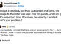 Russell Crowe responde a um vídeo viral dele alertando quem busca autógrafos para recuar