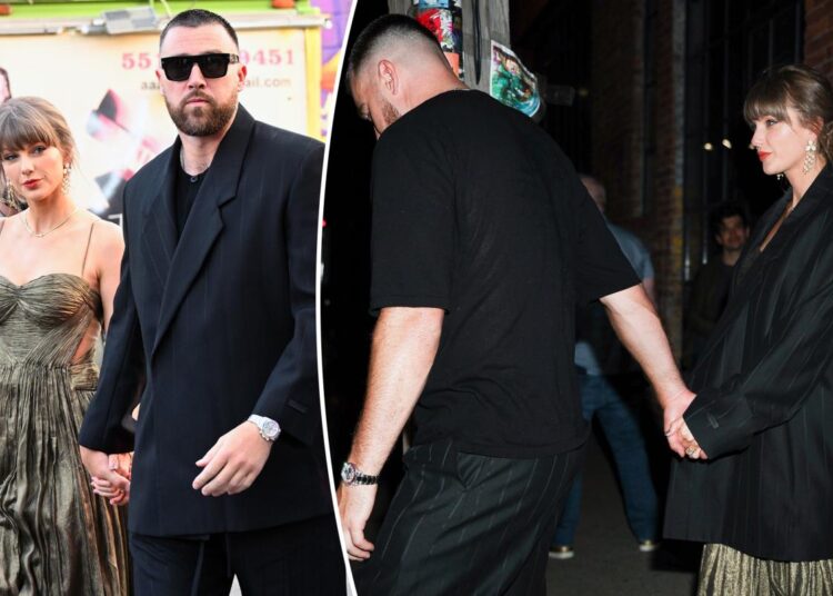 Taylor Swift e Travis Kelce participam de jantar privado em Nova York com a aproximação do dia do casamento