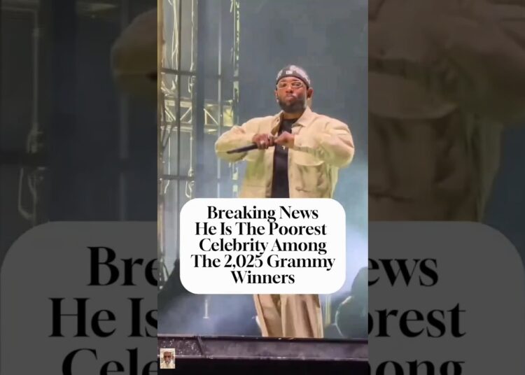 Brcaking NewsHe Is The PoorestCelebrity AmongThe 2,025 GrammyWinners#celebration #actor #acting