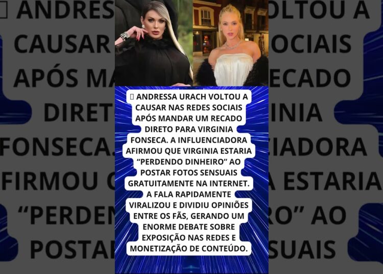ANDRESSA URACH MANDA RECADO PARA VIRGINIA E WEB SURTA!