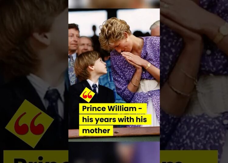 Prince William and his mother #royal #princewilliam #diana
