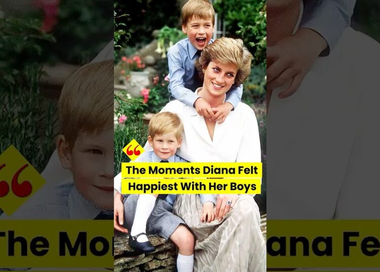 The Moments Diana Felt Happiest With Her Boys #royal #diana #princewilliam #princeharry #shorts