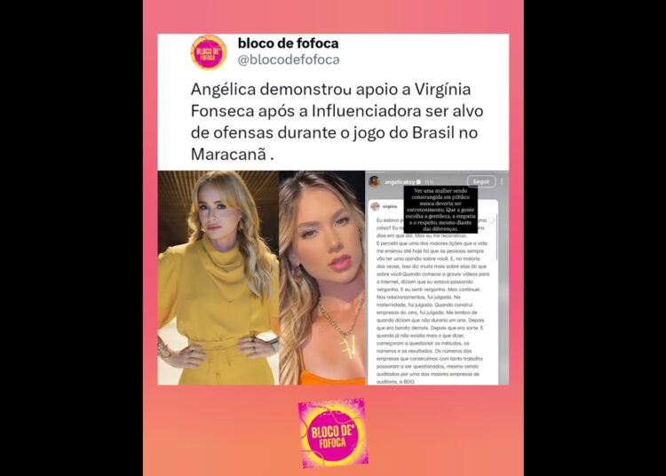 #angelica também demonstrou apoio a #virginia após episódio no Maracanã. #fofoca #fofocas