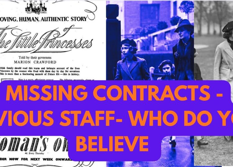 MISSING CONTRACTS, DEVIOUS STAFF – WHO DO YOU BELIEVE? #royal #history #nostalgia
