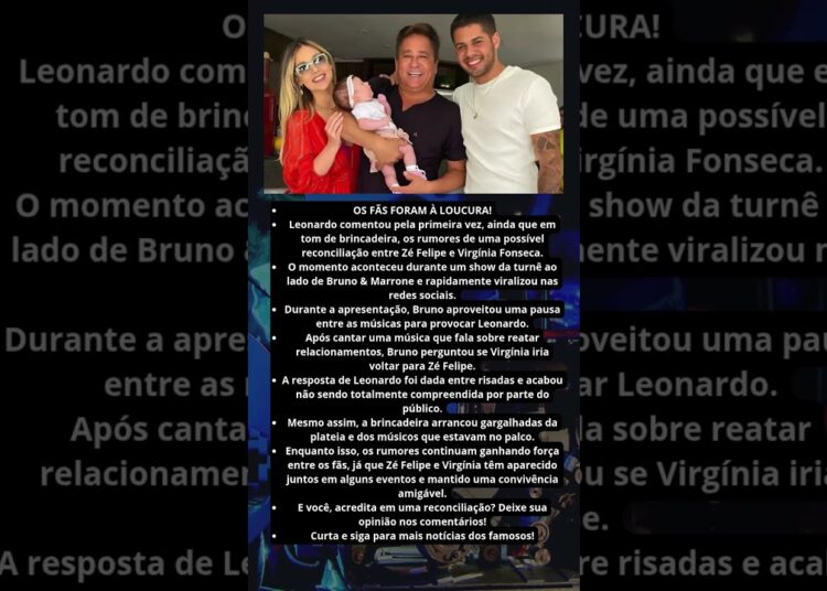 LEONARDO QUEBRA O SILÊNCIO SOBRE ZÉ FELIPE E VIRGÍNIA E REAÇÃO VIRALIZA!