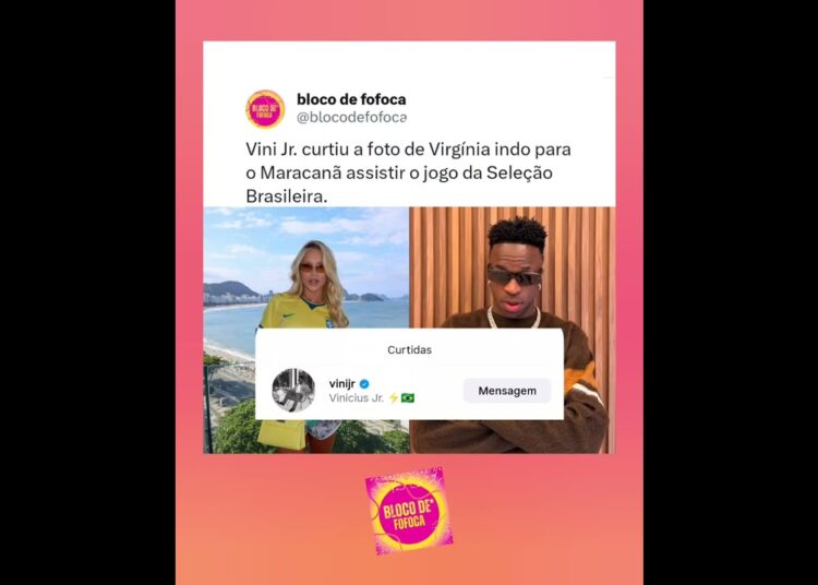 #vinijr . curtiu a foto de #virginia  indo para o Maracanã assistir o jogo da Seleção Brasileira.