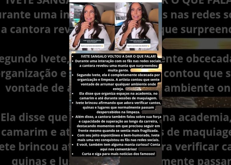IVETE SANGALO REVELA MANIA INUSITADA E FAZ PROMESSA PARA O ROCK IN RIO!