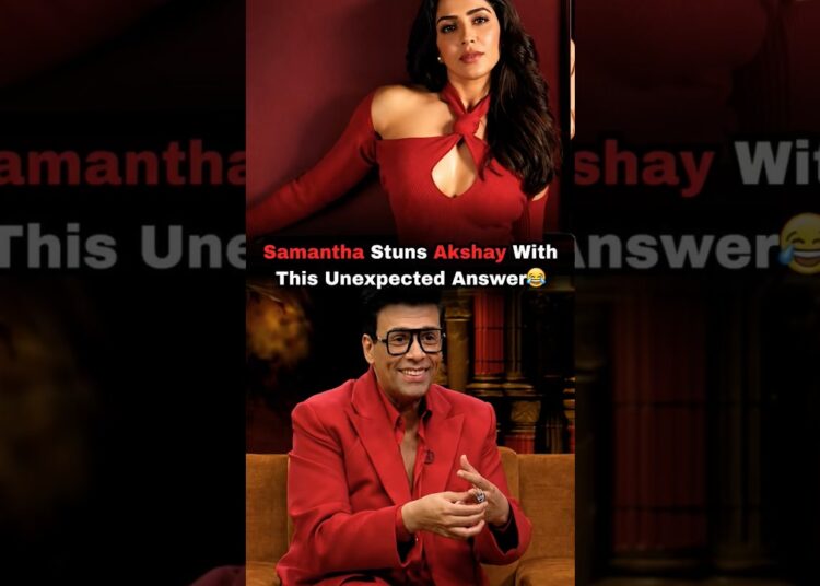 Samantha’s Game Round Gets Funny 😂Karan Johar #samantha #karanjohar #bollywood