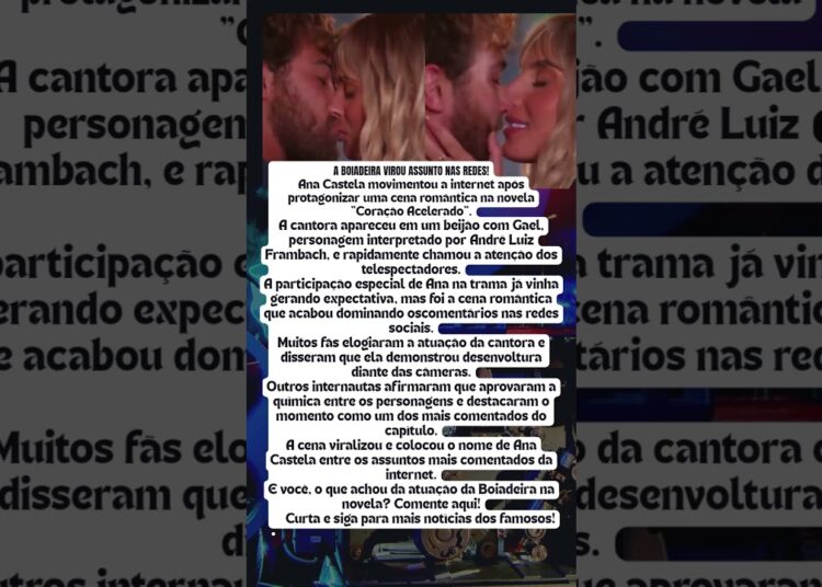ANA CASTELA SURPREENDE COM BEIJÃO EM NOVELA E WEB VAI À LOUCURA!