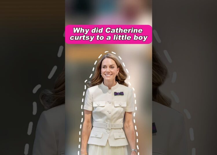 Why did Catherine curtsy to a little boy. #royal #princesscatherine #princess