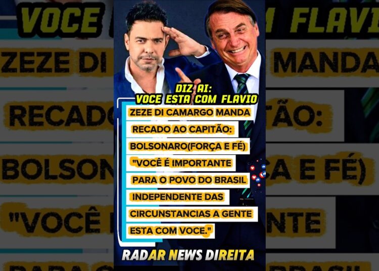 🔥 URGENTE: Zezé Di Camargo manda recado de apoio a Flávio Bolsonaro!