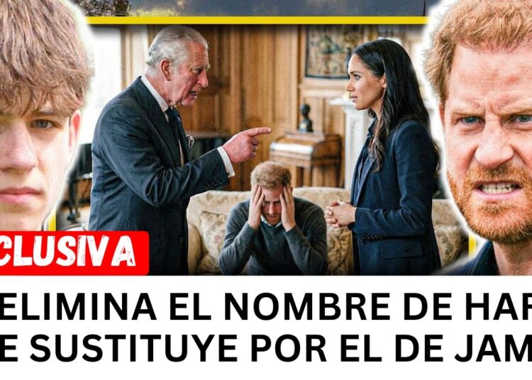 REY FURIOSO: Meghan culpa a la realeza por su fracaso, eliminan a Harry y James lo reemplaza hoy ya