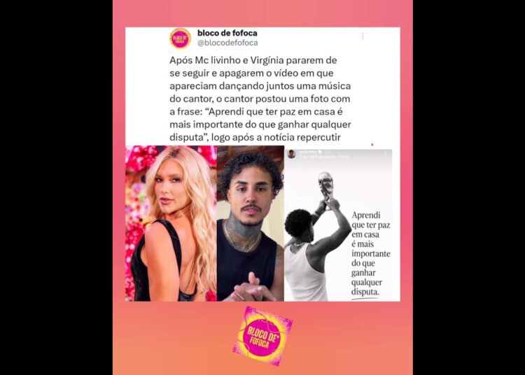 logo após a notícia repercutir , #mclivinho postou uma foto com frase. 👀 #virginia #fofoca
