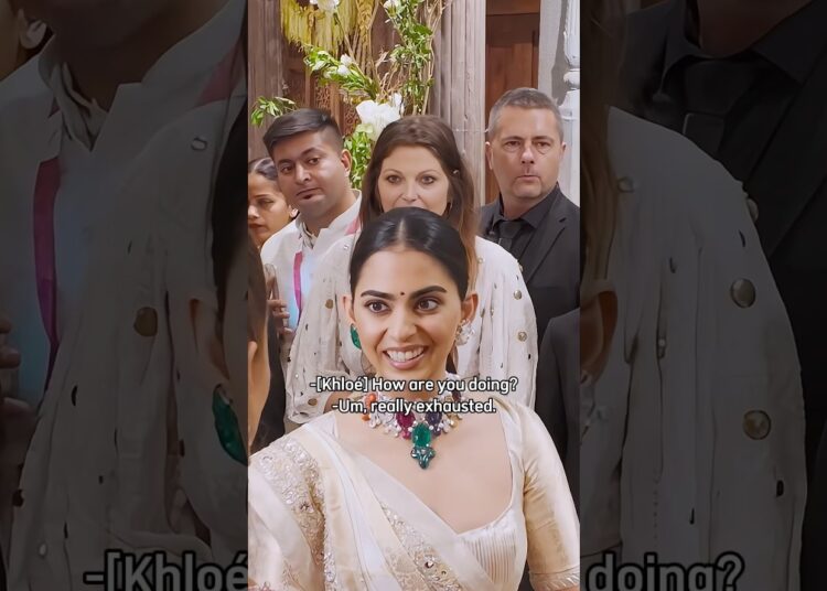 Isha Ambani, Kim & Khloé Kardashian at Anant-Radhika’s Wedding 🌍 | A Global Celebration of Glamour
