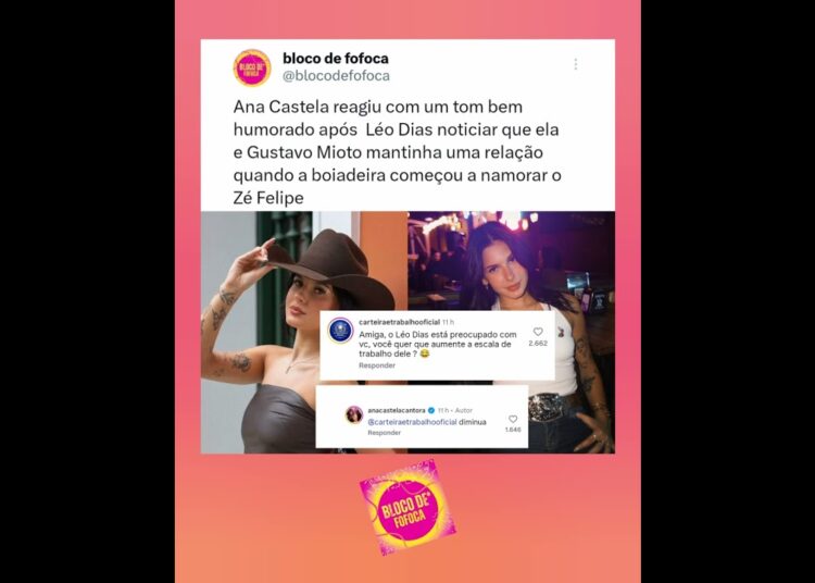#anacastela reagiu com um tom bem humorado após #leodias noticiar sobre ela. #fofoca #fofocas