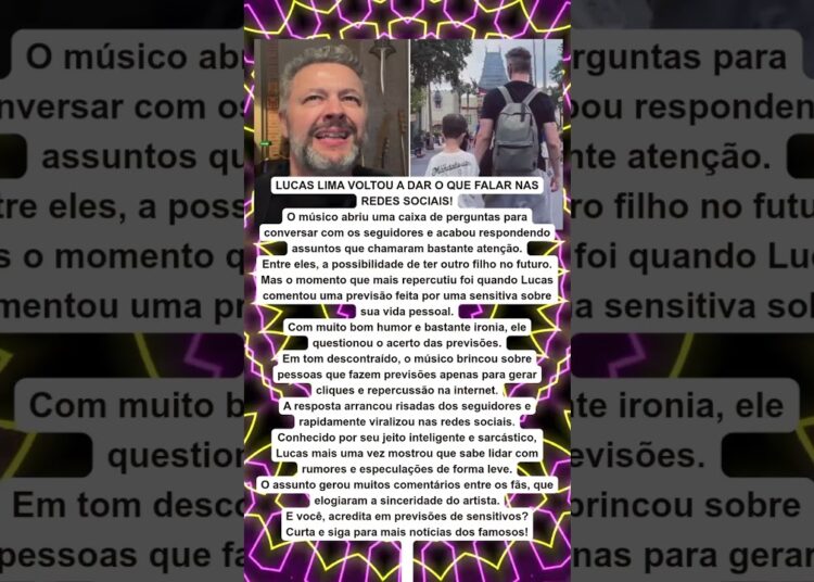 😲 LUCAS LIMA REAGE A PREVISÃO DE SENSITIVA E FALA SOBRE TER OUTRO FILHO!