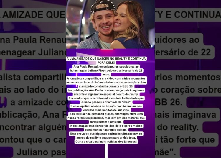 🎂❤️ ANA PAULA RENAULT SE DECLARA PARA JULIANO FLOSS NO ANIVERSÁR