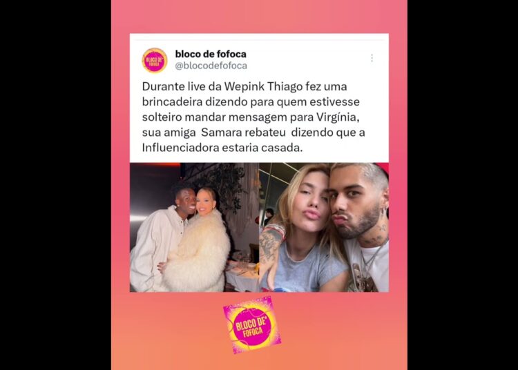 Internautas ficaram curiosos para saber com quem a #virginia estaria casada #zefelipe ou #vinijr.?