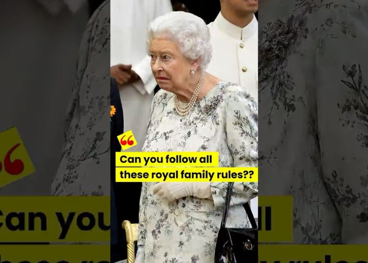 Can you follow all these royal family rules? #royal #royalfamily