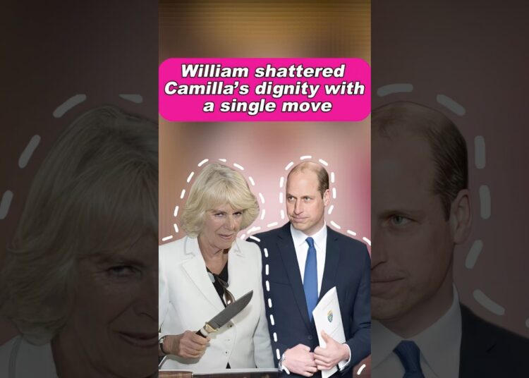 William shattered Camilla’s dignity with a single move! #royal #queencamilla #princewilliam