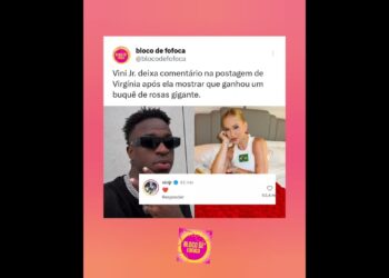 #vinijr . deixa comentário na postagem de #virginia após ela mostrar que ganhou um buquê de rosas.